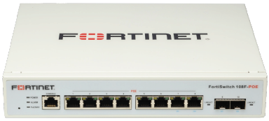 Fortinet FortiSwitch-108F-POE, Layer 2 FortiGate switch controller